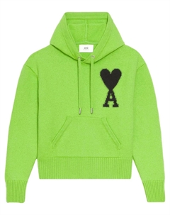 Худи с кулиской и вышитым логотипом, зеленый Ami paris