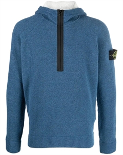 Худи с нашивкой-логотипом, синий Stone island