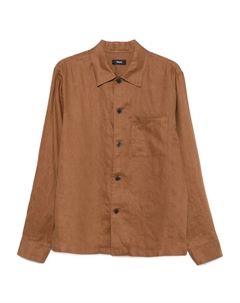 Льняная рубашка, коричневый Theory