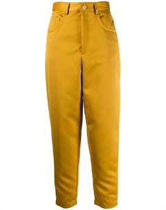 Just cavalli укороченные брюки с монограммой 36 желтый Just cavalli