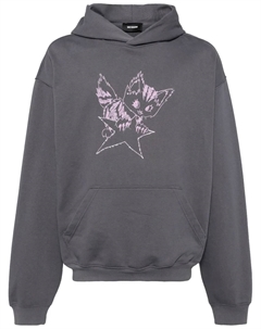 Худи с принтом, серый We11done