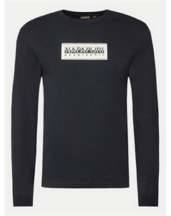 Лонгслив regular fit S-Box Logo NP0A4I3M, чёрный Napapijri
