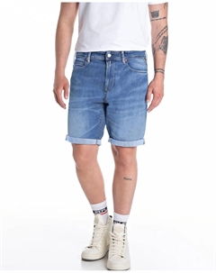 Бермуды ковбойские мужские с карманами, синий Replay