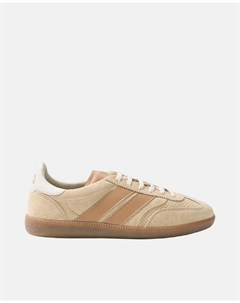 Женские асимметричные кожаные кроссовки в стиле гандбола, бежевый Caval