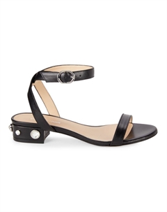 Сандалии из кожи с отделкой Dancer Allshine, черный Stuart weitzman