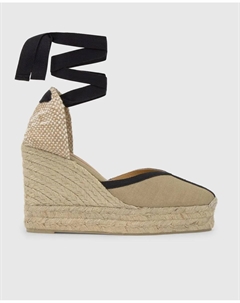 Женские эспадрильи на клиновидной подошве Casilda se casa Carmen из льна с застежкой на лентах, бежевый Castaner
