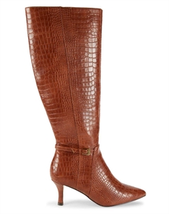 Сапоги Arlie 64MM с тиснением под крокодила, кэмел Charles by charles david
