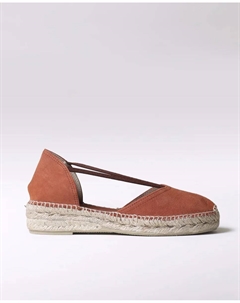 Женские замшевые эспадрильи на клиновидной подошве с резинками, оранжевый Toni pons