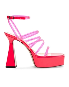 Босоножки на платформе, украшенные кристаллами, розовый Mach & mach