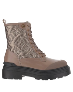 Ботинки на шнуровке с изображением птиц-любителей, коричневый Pinko