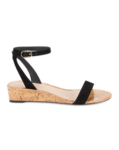 Кожаные босоножки на танкетке Ave, черный Stuart weitzman