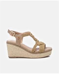 Женские эспадрильи на танкетке с застежкой-пряжкой, бежевый Xti