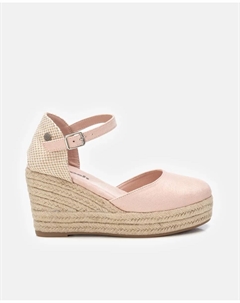 Женские эспадрильи на танкетке с застежкой-пряжкой, бежевый Refresh