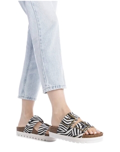 Женские сандалии на плоской подошве с передними ремешками и пряжками, белый Refresh