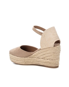 Женские эспадрильи на танкетке с застежкой-пряжкой, коричневый Refresh