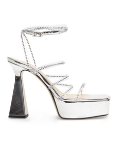 Босоножки на платформе с металлическими кристаллами, серебряный Mach & mach