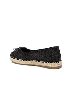 Женские балетки из джута с декоративным бантом, черный Refresh