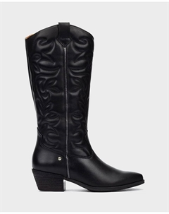 Женские кожаные ботинки на молнии, черный Pikolinos