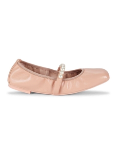 Кожаные балетки Goldie с декором, цвет Poudre Pink Stuart weitzman