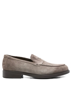 Замшевые мокасины с прорезями для пенни, серый Doucal's