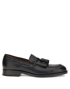 Кожаные мокасины с кисточками, черный Fratelli rossetti
