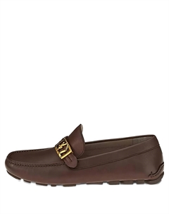 Кожаные мокасины с пряжкой Gancini, коричневый Ferragamo