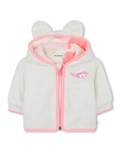 Детская дубленка с капюшоном и молнией, пастельно-розовый Billieblush