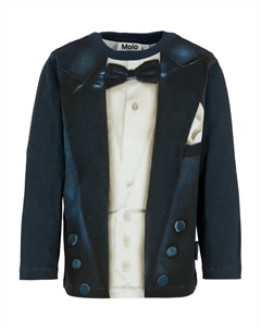 Толстовка с длинными рукавами и принтом смокинга, синий Molo