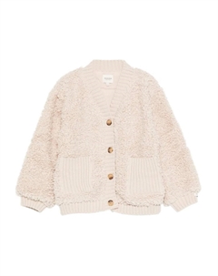 Кардиган Olaan с текстурой «тедди», нейтральный Donsje