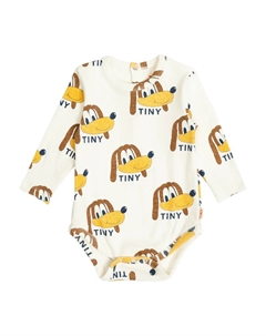 Ребристый боди с принтом собак, белый Tinycottons