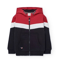 Детская толстовка с капюшоном на флисе, мультиколор Boboli