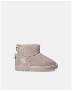 Детские ботинки из замши на меховой подкладке, серый Ck jeans