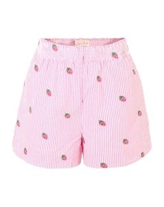 Полосатые шорты с клубничным принтом, розовый Mc2 saint barth kids