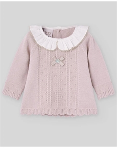 Детский вязаный жилет с текстурой коллекции Ежики Paz Rodríguez, светло-розовый Paz rodriguez