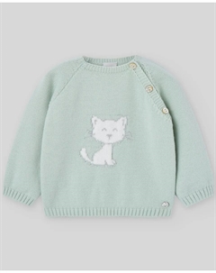 Детский вязаный свитер коллекции Minino Paz Rodríguez, светло-зеленый Paz rodriguez