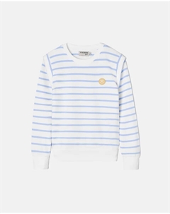 Детская толстовка с полосатыми плечами, голубой Silbon