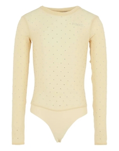 Боди с длинными рукавами, украшенное кристаллами Pinko kids