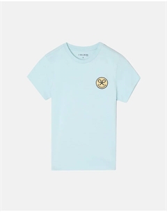 Детская футболка с коротким рукавом логотип улыбка, светло-голубой Silbon