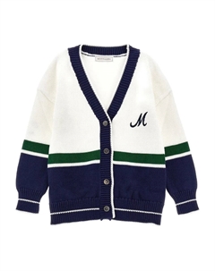 Полосатый кардиган, синий Monnalisa