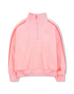 Детская толстовка с высоким воротником и полумолнией, лососевый Billieblush