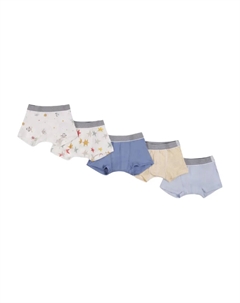 Полосатые боксеры (упаковка из пяти пар), белый Petit bateau