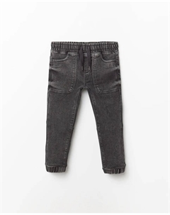 Джинсовые джоггеры с манжетами, темно-серый Сфера