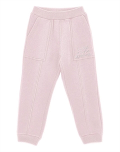 Спортивные брюки, украшенные стразами, розовый Monnalisa