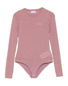 Боди, украшенное стразами, розовый Pinko kids