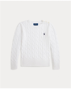 Детская хлопковая кофта с узором "восьмерки", белый Polo ralph lauren