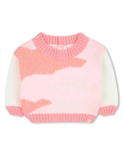 Детская розовая кофта с длинным рукавом, светло-розовый Billieblush