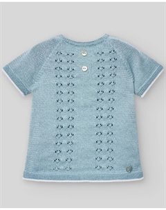 Детский джемпер с ажурными узорами Serán Paz Rodríguez, синий Paz rodriguez