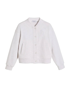 Куртка-бомбер с логотипом, серый Brunello cucinelli kids