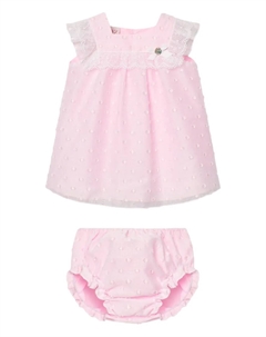 Платье Lace-trimmed swiss-dot dress set, розовый Paz rodriguez