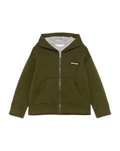 Толстовка на молнии с логотипом, зеленый Palm angels kids